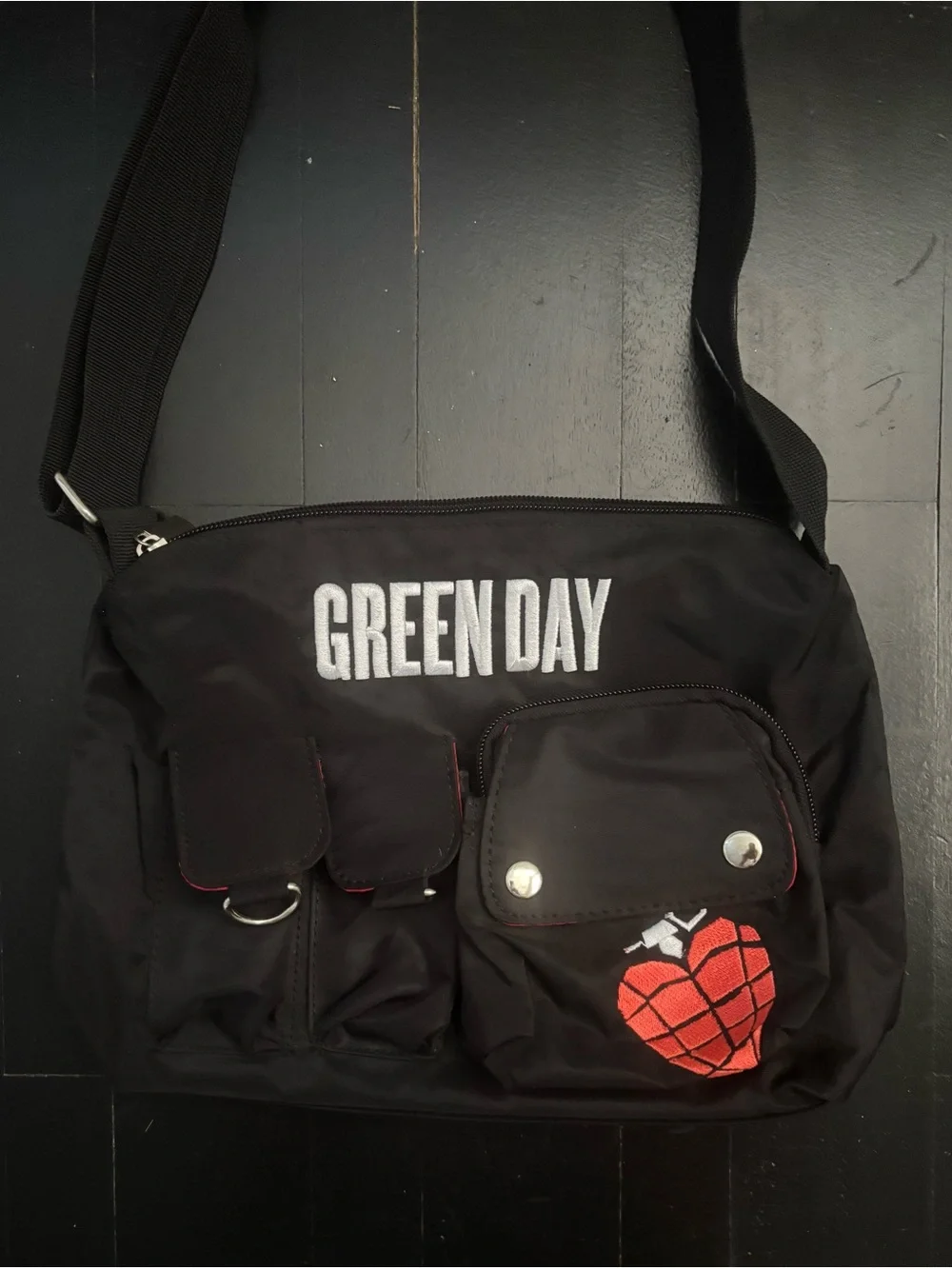 Vintage 2004 GREEN DAY American Idiot Era Messenger Bag Punk Rock Band Y2K